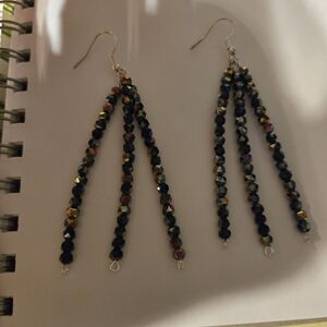 Hand crafted sparkling beaded earrings.